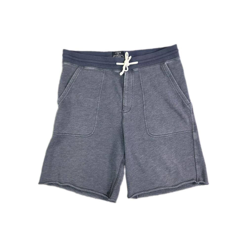 J.Crew Authentic Men's Fleece Shorts Size S Raw Hem Blue New York C40